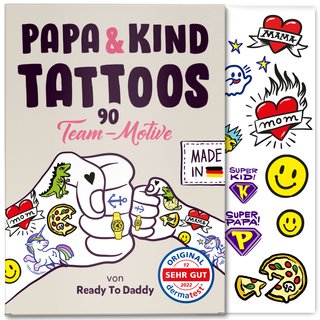 Papa & Kind Team Tattoos 90 Stck